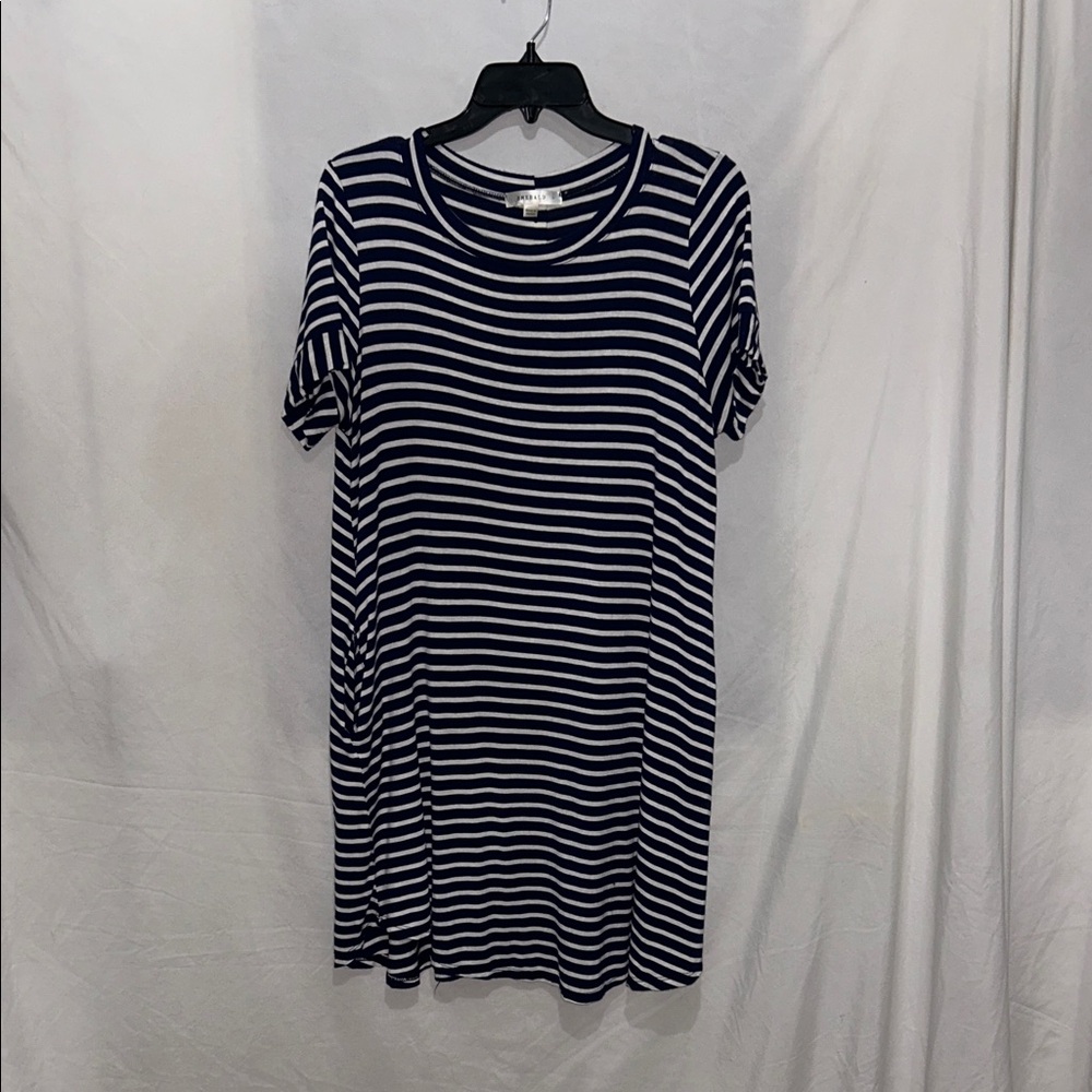 Emerald Navy and White Striped Top